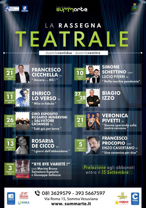 Stagione teatrale 2022 23 Teatro Summarte 1