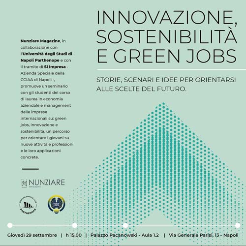 Innovazione sostenibilità e green job il seminario a Palazzo Pacanowski2